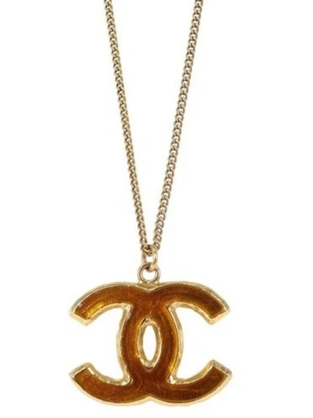 Chanel Gold CC Pendant Necklace B11C 167856